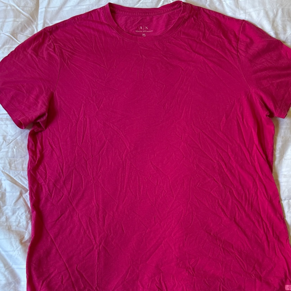 Armani Exchange Bold Crew neck Pink Short Sleeve Tee